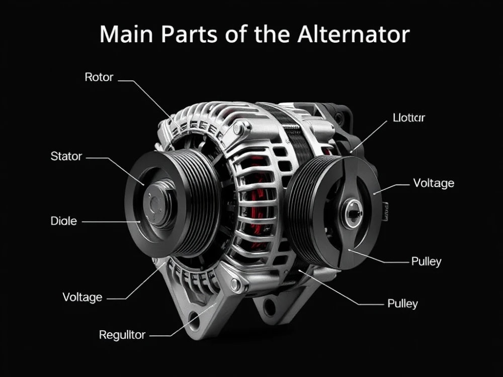 piezas del alternador del coche Diagrama